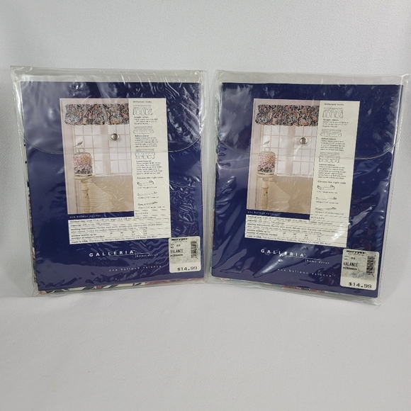 (2) Vtg Galleria Home Decor MIRANDA Balloon Valance - Floral - Picture 7 of 14